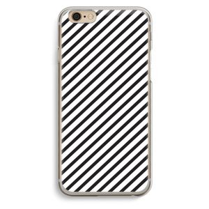 Strepen zwart-wit: iPhone 6 / 6S Transparant Hoesje