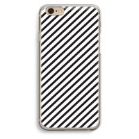 Strepen zwart-wit: iPhone 6 / 6S Transparant Hoesje