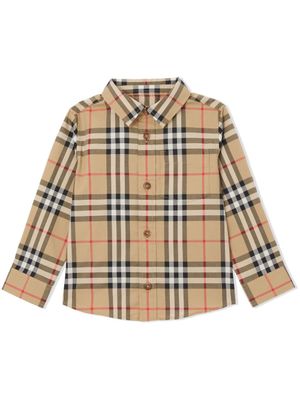 Burberry Kids chemise à motif Vintage Check - Tons neutres