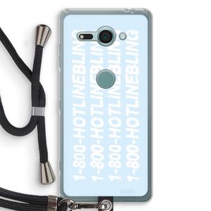 Hotline bling blue: Sony Xperia XZ2 Compact Transparant Hoesje met koord