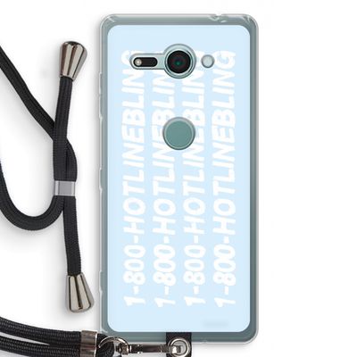 Hotline bling blue: Sony Xperia XZ2 Compact Transparant Hoesje met koord