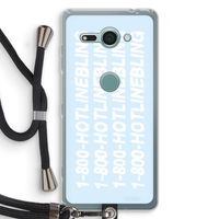 Hotline bling blue: Sony Xperia XZ2 Compact Transparant Hoesje met koord
