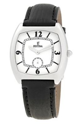 Horlogeband Festina F16041-3 / F16041-9 Leder Zwart 22mm