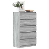 Ladekast 60x36x103 cm bewerkt hout grijs sonoma eikenkleurig