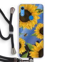 Sunflower and bees: Huawei Y6s Transparant Hoesje met koord