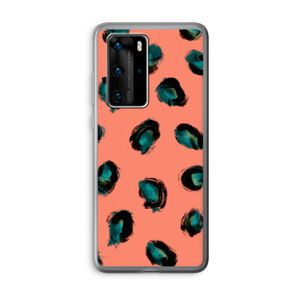 Pink Cheetah: Huawei P40 Pro Transparant Hoesje