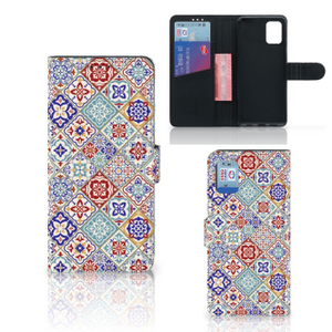Samsung Galaxy A31 Bookcase Tiles Color