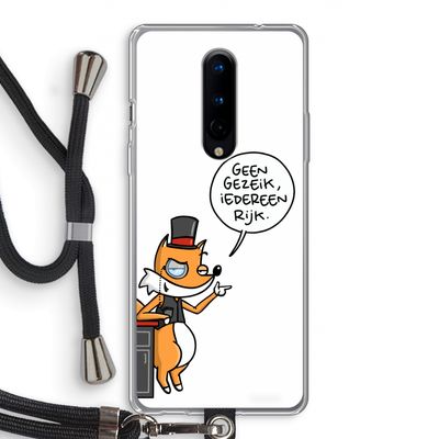 Geen Gezeik: OnePlus 8 Transparant Hoesje met koord