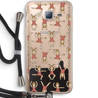 Gymboys: Samsung Galaxy J3 (2016) Transparant Hoesje met koord