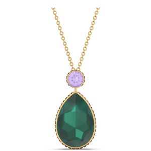 Swarovski 5600517 Ketting Orbita Druppel goudkleurig-groen-lila-bruin