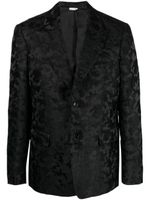 Comme des Garçons Homme Plus blazer en jacquard à simple boutonnage - Noir - thumbnail