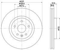 Remschijf Gecoat 54871PRO 8DD355116051