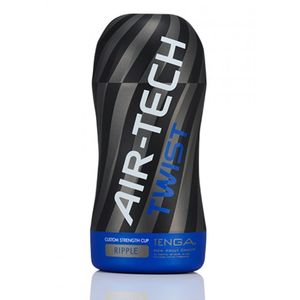 Tenga AIR-TECH TWIST RIPPLE Mannelijke bevrediger Zwart, Blauw Thermoplastische elastomeer (TPE)