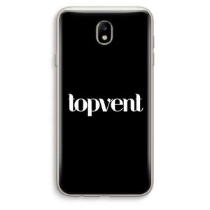 Topvent Zwart: Samsung Galaxy J7 (2017) Transparant Hoesje