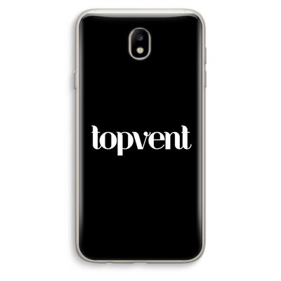 Topvent Zwart: Samsung Galaxy J7 (2017) Transparant Hoesje