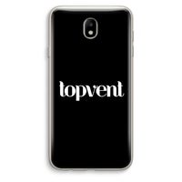 Topvent Zwart: Samsung Galaxy J7 (2017) Transparant Hoesje