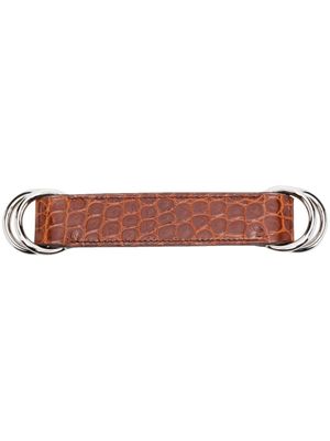 Hermès Pre-Owned porte-clés à effet peau de crocodile (2009) - Marron