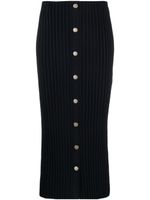 Philosophy Di Lorenzo Serafini straight ribbed-knit midi skirt - Bleu