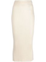 Jil Sander ribbed-knit midi skirt - Tons neutres - thumbnail