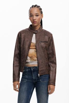 Mao-kraag jack - BROWN - L