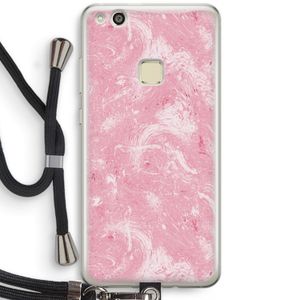 Abstract Painting Pink: Huawei Ascend P10 Lite Transparant Hoesje met koord