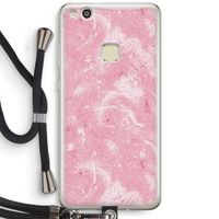 Abstract Painting Pink: Huawei Ascend P10 Lite Transparant Hoesje met koord
