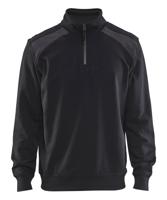 Blåkläder Sweatshirt bicolour met halve rits 33531158 | Zwart/Donkergrijs | Maat XS - 7330509597316 Blåkläder Sweatshirt bicolour met halve rits 33531158 | Zwart/Donkergrijs | Maat XS - 7330509597316