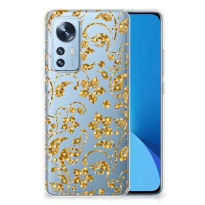 Xiaomi 12 | 12X | TPU Case | Gouden Bloemen Xiaomi 12 | 12X | TPU Case | Gouden Bloemen