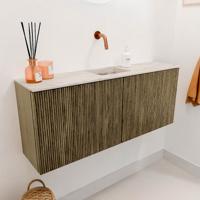Toiletmeubel Mondiaz Joya Dlux | 100 cm | Meubelkleur Dusk | Faye wastafel Nata Wasbak Midden | Zonder kraangat(en)