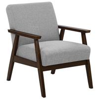 Beliani - ASNES - Fauteuil - Grijs - Polyester