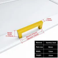 Zwart Vierkant Meubelhandvat - Aluminiumlegering | Verschillende Maten | Inclusief Schroeven