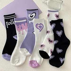 kinder unisex sokken veelkleurig zwart wit print print lente herfst zoet casual 1-12 jaar Lightinthebox