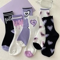 kinder unisex sokken veelkleurig zwart wit print print lente herfst zoet casual 1-12 jaar Lightinthebox