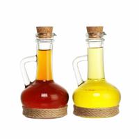 Olie en azijnset DKD Home Decor 9 x 9 x 16 cm Kristal Natuurlijk Transparant Kurk 320 ml 2 Stuks