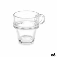 Kopp Transparant Glas 90 ml (6 Stuks)