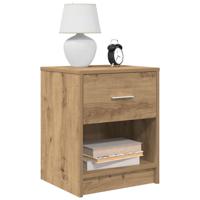 Nachtkastjes 2 st met lade 40x34x50 cm artisanaal eikenkleurig