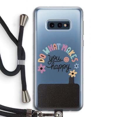 Happy days: Samsung Galaxy S10e Transparant Hoesje met koord