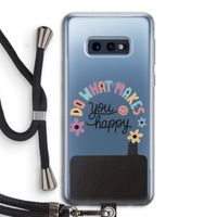 Happy days: Samsung Galaxy S10e Transparant Hoesje met koord