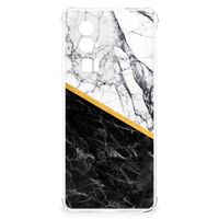 Xiaomi Poco F5 Pro Anti-Shock Hoesje Marmer Wit Zwart - Origineel Cadeau Man