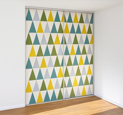 Minimalistische driehoeken meubel sticker