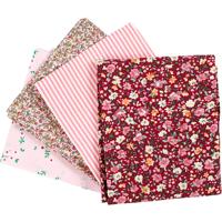 Creativ Company Patchwork stof, afm 45x55 cm, 100 gr, roze, 4 stuk/ 1 bol