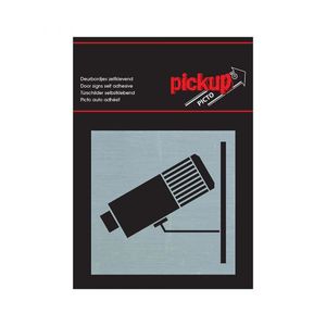 Bord Alulook Camerabewaking - 80x80 mm zelfklevend.