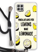 Lemonade: Samsung Galaxy A22 4G Transparant Hoesje met koord
