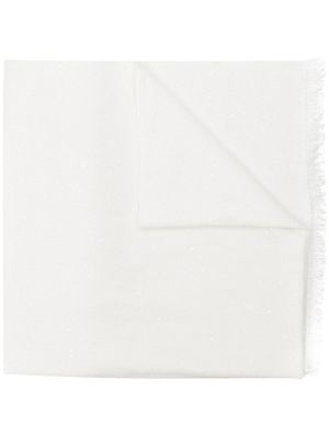 Brunello Cucinelli écharpe en maille fine - Blanc