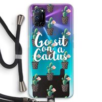 Cactus quote: Oppo A92 Transparant Hoesje met koord