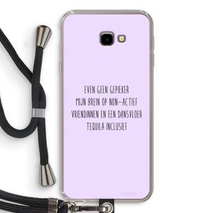 Tequila: Samsung Galaxy J4 Plus Transparant Hoesje met koord