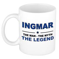 Ingmar cadeau mok - man myth legend - naam koffiemok - 300 ml - collega - vaderdag