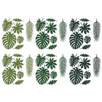 2x pakjes hawaii decoratie palmboom bladeren met 21 stuks - thumbnail