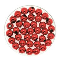120x stuks sieraden maken glans deco kralen in het rood van 8 mm   -