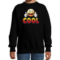 Funny emoticon sweater Cool zwart kids - thumbnail